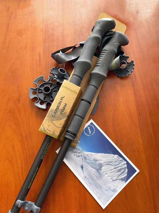 Трекінгові телескопічні палиці Pinguin Carbon FL Foam 2021, Carbon/Green