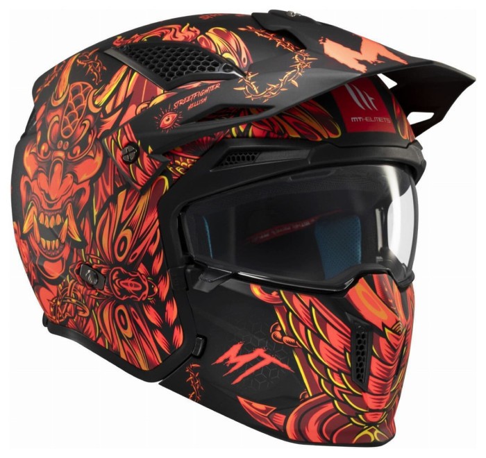 Мотошолом MT STREETFIGHTER SV Hellish B5 Matt Red