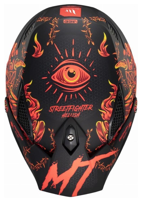 Мотошолом MT STREETFIGHTER SV Hellish B5 Matt Red