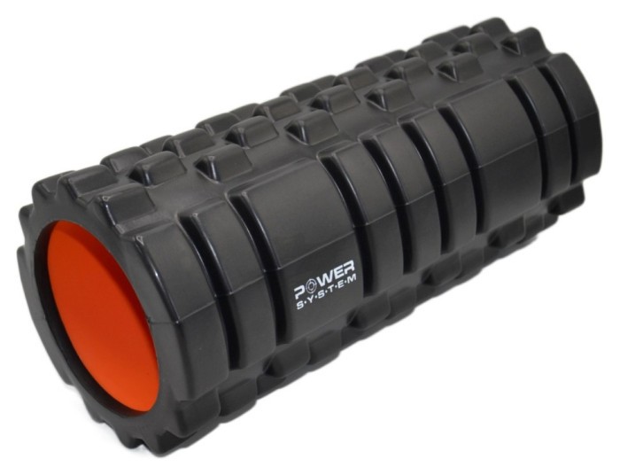 Масажні ролики Power System PS-4050 Fitness Foam Roller Black/Orange (33x15см.)