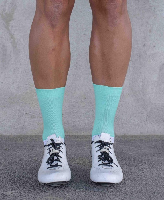 Шкарпетки велосипедні POC Essential Road Sock, Fluorite Green/Hydrogen White, S