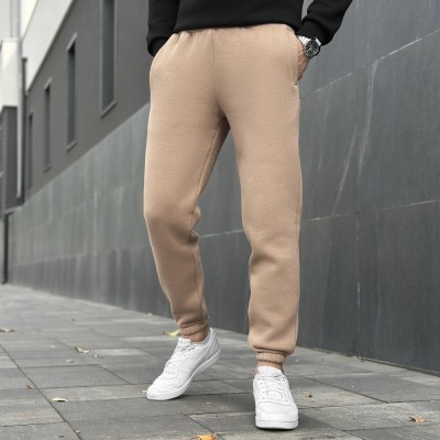 Мужские брюки джогеры с карманами кемел Pobedov 007 ЗИМА