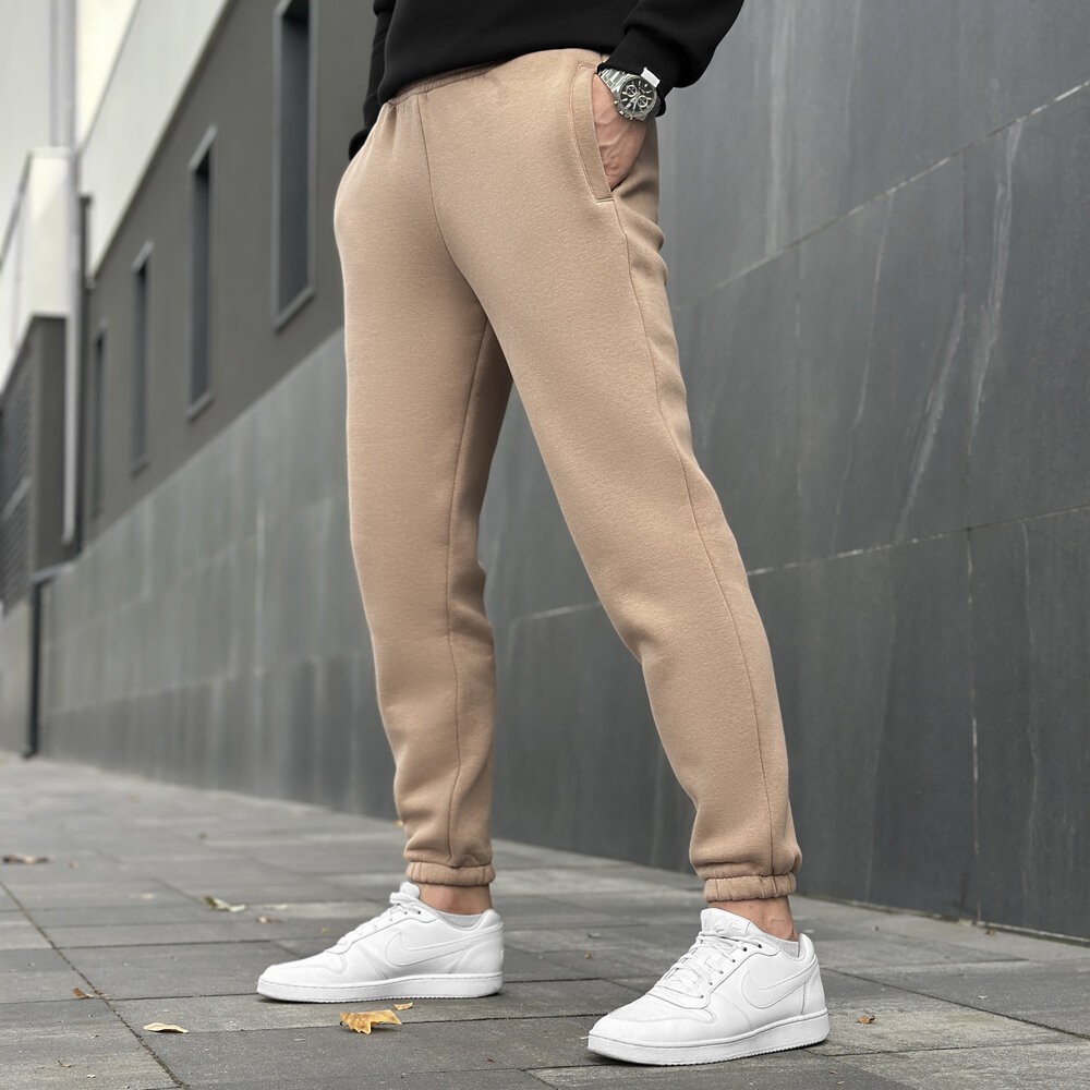 Мужские брюки джогеры с карманами кемел Pobedov 007 ЗИМА