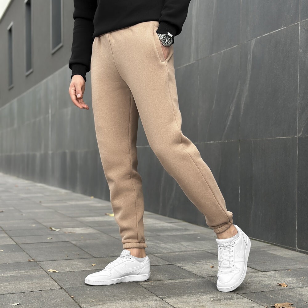 Чоловічі штани джогери з кишенями кемел Pobedov 007 ЗИМА, укр, укр