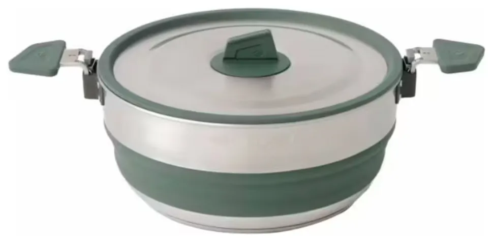 Каструля складана Sea to Summit Detour Stainless Steel Collapsible Pot 3 L, Laurel Wreath Green (SHM_STS ACK026021-402002)