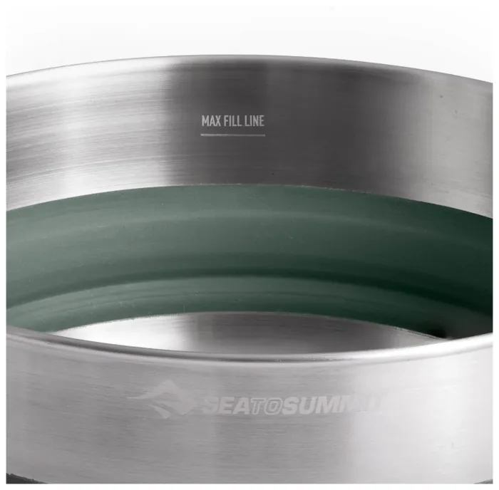 Каструля складана Sea to Summit Detour Stainless Steel Collapsible Pot 3 L, Laurel Wreath Green