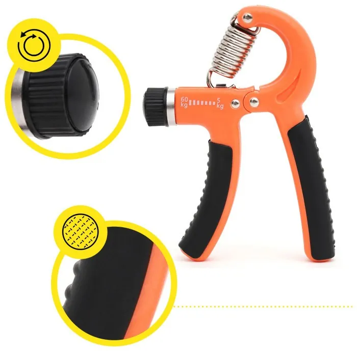 Еспандер кистьовий Cornix 5-60 кг з регульованим навантаженням XR-0143 Orange/Black