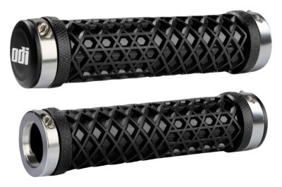 Гріпси ODI Vans® Lock-On Grips, Black w/ Silver Clamps, чорні з серебристими замками