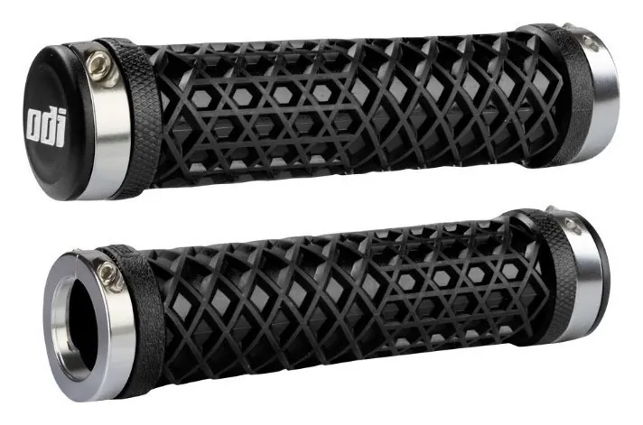 Гріпси ODI Vans® Lock-On Grips, чорні із сріблястими замками (OBOD_D30VNB-S)