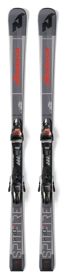 Лижі гірські комплект Nordica DOB.SPITF.70 PRO FDT+TPX12 165см Grey/red/black (0A0242+0C8014NA002) O (165 см black, grey, red)