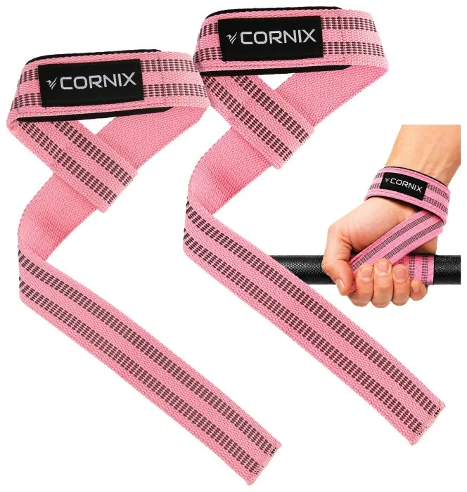 Лямки атлетичні для тяги Cornix Lifting Straps XR-0504 Pink