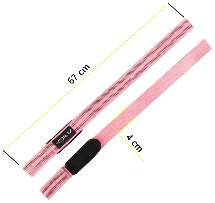 Лямки атлетичні для тяги Cornix Lifting Straps XR-0504 Pink