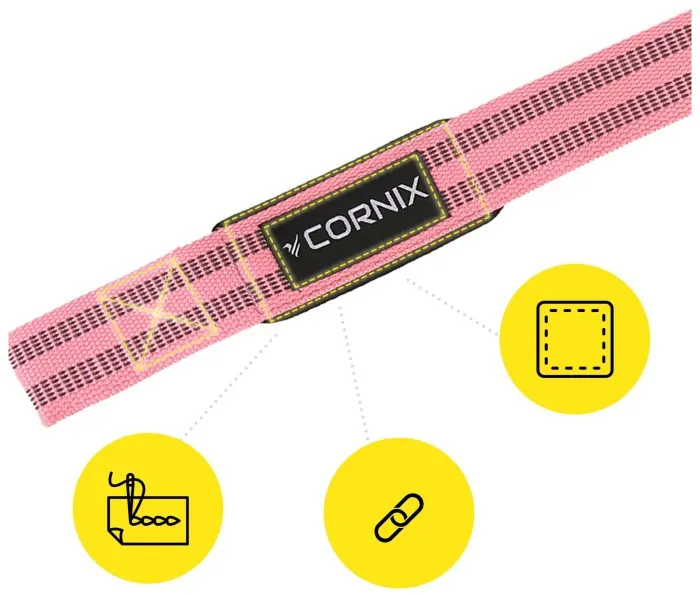 Лямки атлетичні для тяги Cornix Lifting Straps XR-0504 Pink