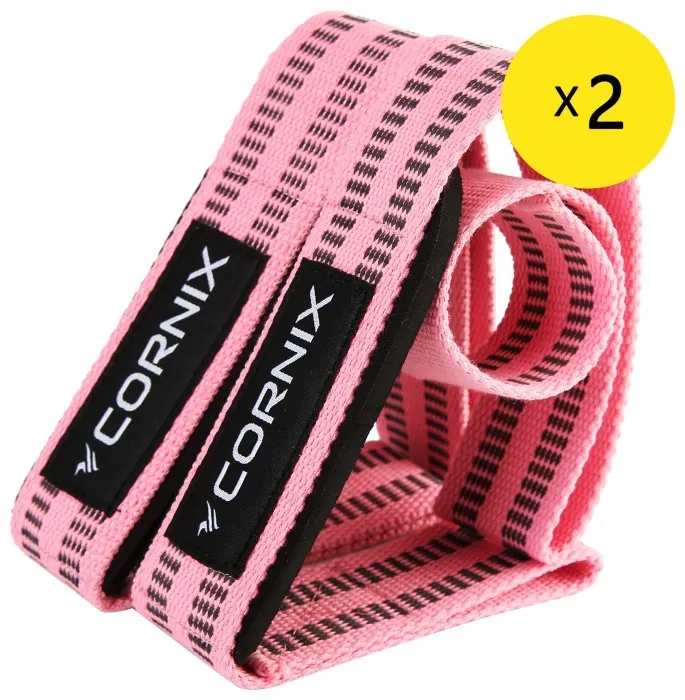 Лямки атлетичні для тяги Cornix Lifting Straps XR-0504 Pink