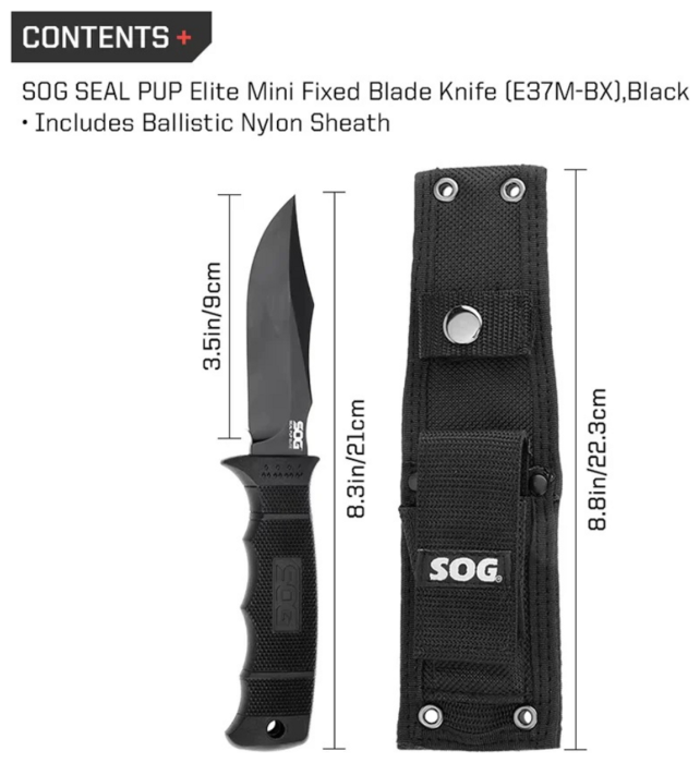 Нож SOG SEAL Pup Elite Mini