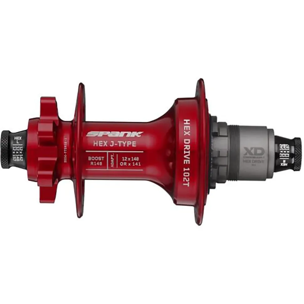 Втулка задня SPANK HEX J-Type Boost R148 XD 32H, Red (SPT_C04HJ12E30XASPK)