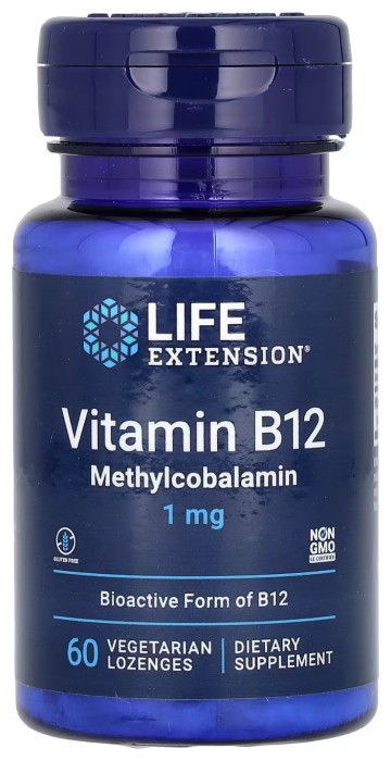 Vitamin B12 Methylcobalamin 1 mg - 60 vcaps, укр, укр