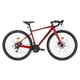 Велосипед 28" Leon GR-90 DD 2022 (червоний з чорним) (S)