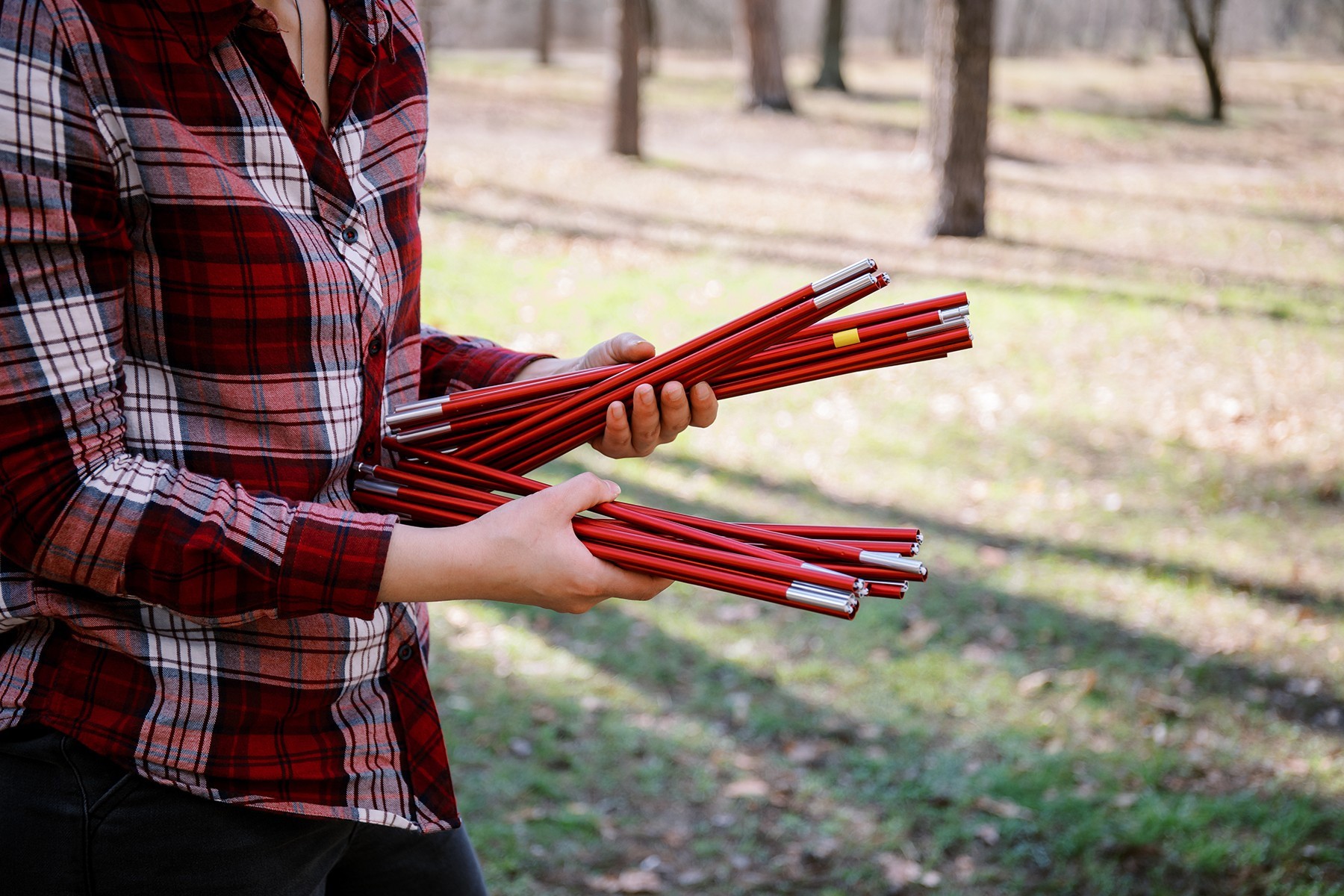 Палатка Tramp ROCK 3 (V2) серая/красная (TRT-028)