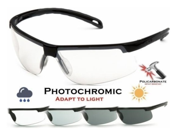 Окуляри фотохромні (захисні) Pyramex Ever-Lite Photochromatic (clear) фотохромні прозорі, укр