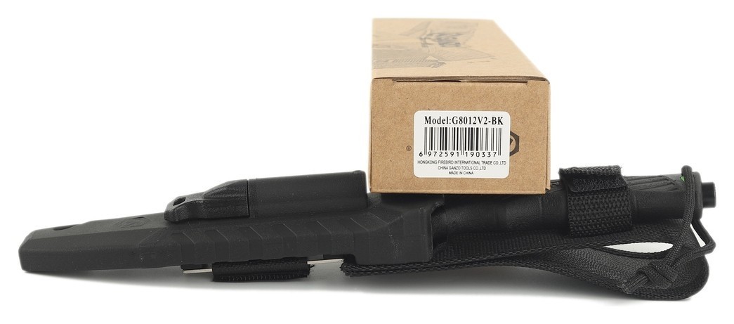 Ніж Ganzo G8012V2-BK чорний (G8012V2-BK) з паракордом, укр, укр