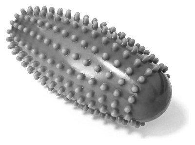 Масажний ролик Almond EasyFit овальний з шипами сірий