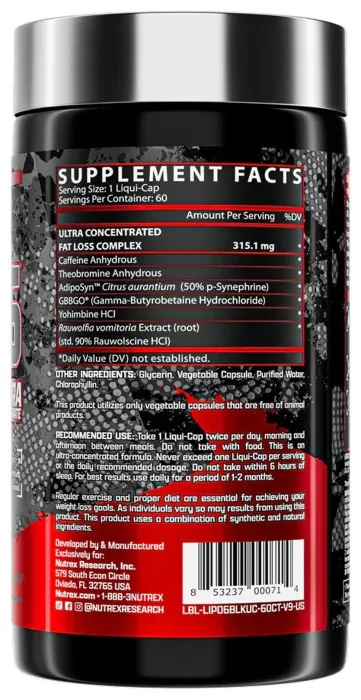 Lipo-6 Black UC - 60 liquid caps