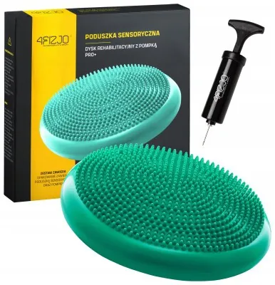 Балансировочная подушка-диск 4FIZJO PRO+ 33 см сенсомоторная, массажная Mint (P-5907739314468)