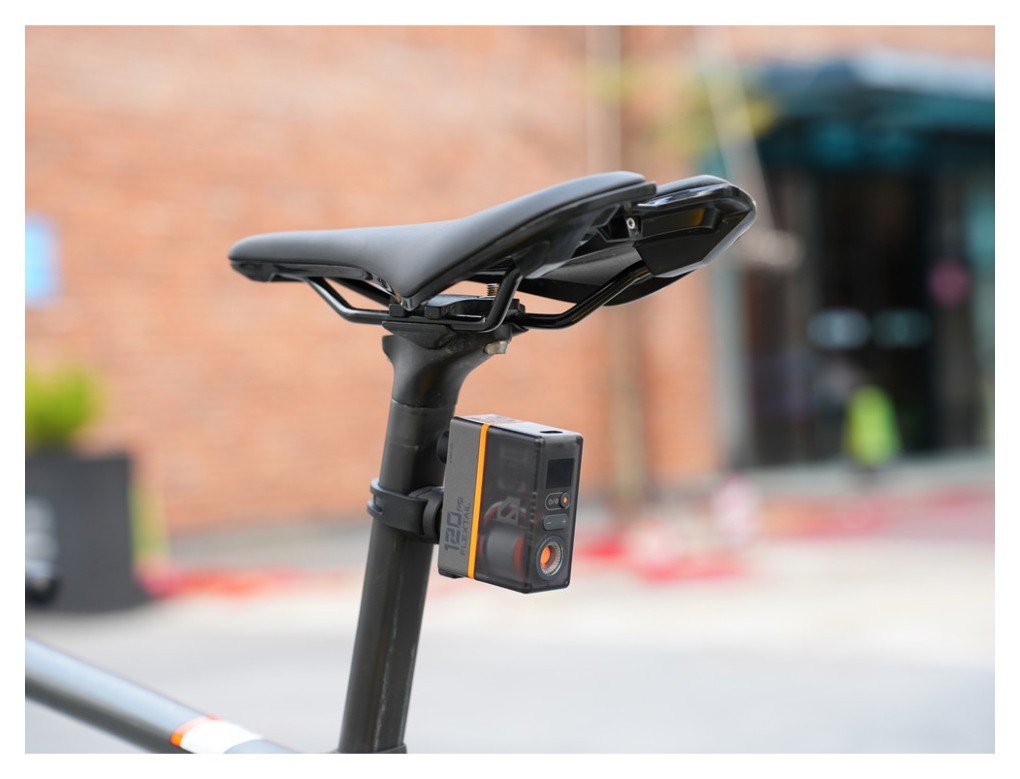 Велосипедний міні насос-задня фара Flextail Tiny Tire Pump ACS, чорний, укр, укр