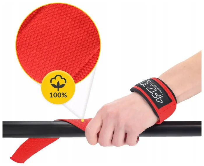 Лямки для станової тяги 4FIZJO Deadlift Straps Red (P-5905973402286)