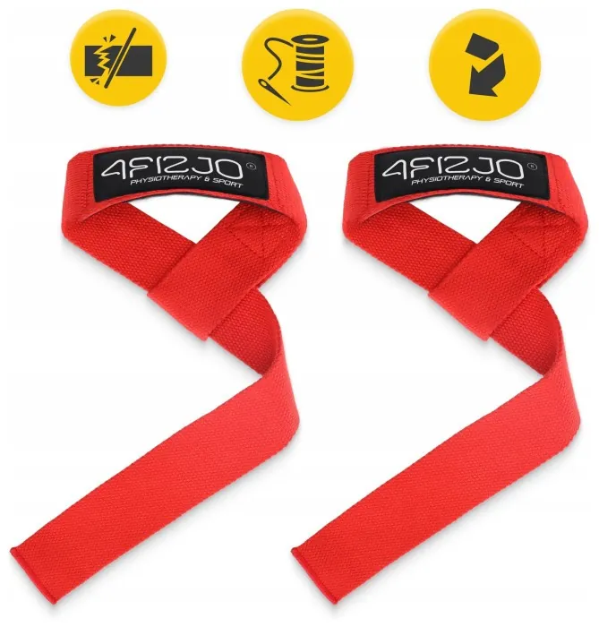 Лямки для станової тяги 4FIZJO Deadlift Straps Red (P-5905973402286)