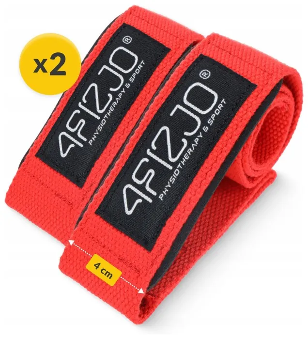 Лямки для станової тяги 4FIZJO Deadlift Straps Red (P-5905973402286)