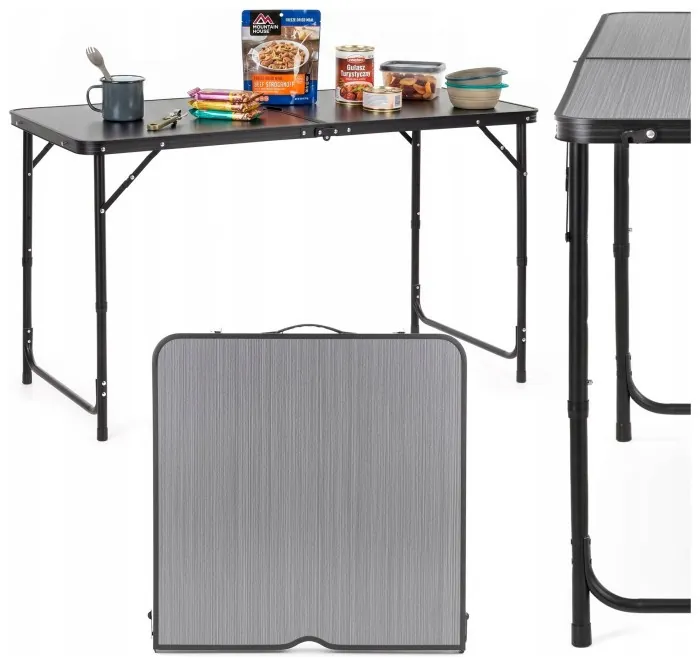 Стол кемпинговый Springos 120 x 60 см складной CS0183 Grey/Black