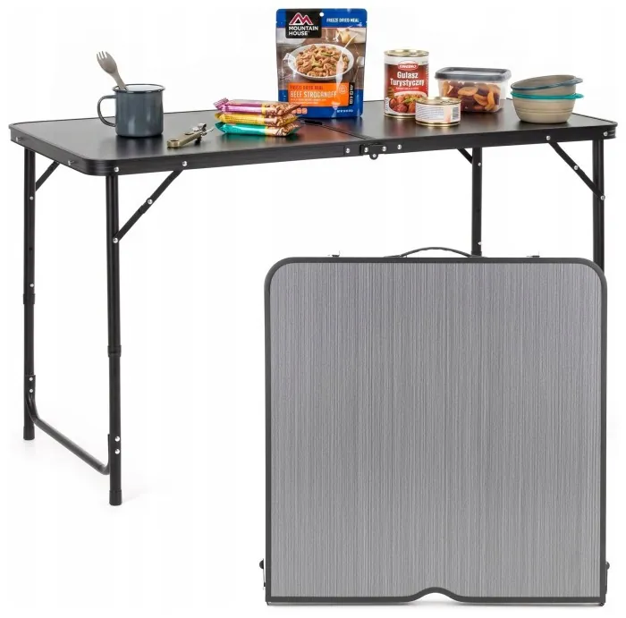 Стол кемпинговый Springos 120 x 60 см складной CS0183 Grey/Black