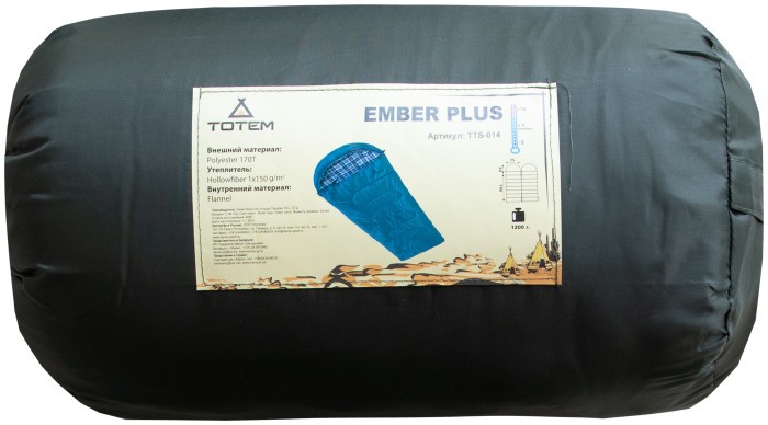 Спальный мешок Totem Ember Plus ковдра с капюшом правый olive 190/75 UTTS-014
