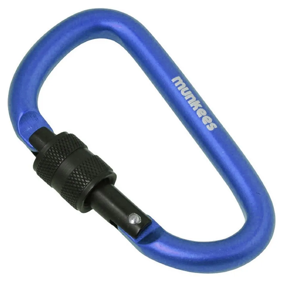 Munkees 3248 карабін D with Screw Lock 8 mm x 80 mm tmavо blue (3248-DB)