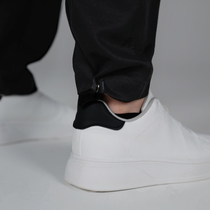 Брюки карго Slavni с накладными карманами черные, Брюки-карго весенние Slavni Brut черные.