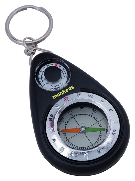 Munkees 3154 брелок-компас Compass with Thermometer black, укр, укр
