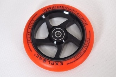 Колесо для трюкового самоката Explore 120 дюраль abec-9 красный