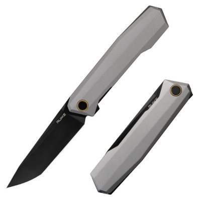 Ніж складаний туристичний Ruike P166-AК, (9.2 см) 14C28N / Aluminum сірий