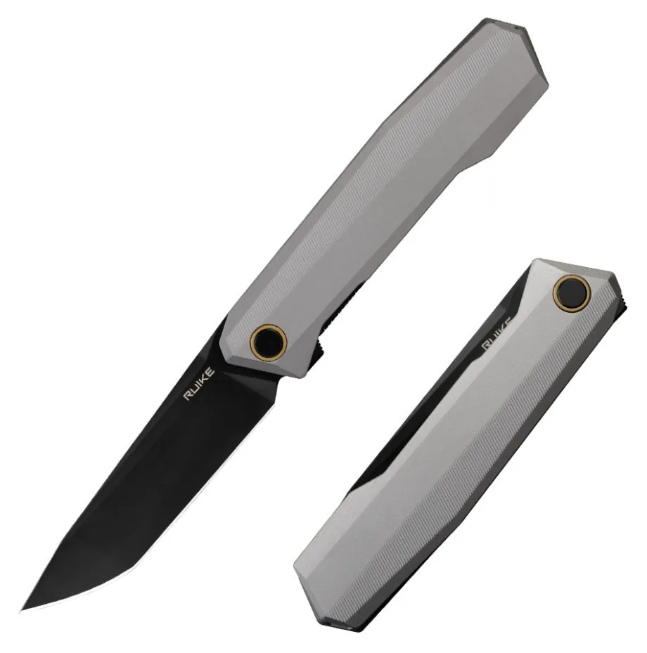 Ніж складаний туристичний Ruike P166-AК, (9.2 см) 14C28N / Aluminum сірий (FNR_P166-AK)
