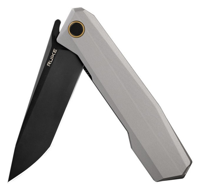 Ніж складаний туристичний Ruike P166-AК, (9.2 см) 14C28N / Aluminum сірий, укр, укр