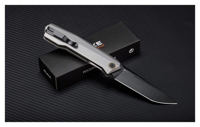 Ніж складаний туристичний Ruike P166-AК, (9.2 см) 14C28N / Aluminum сірий, укр, укр