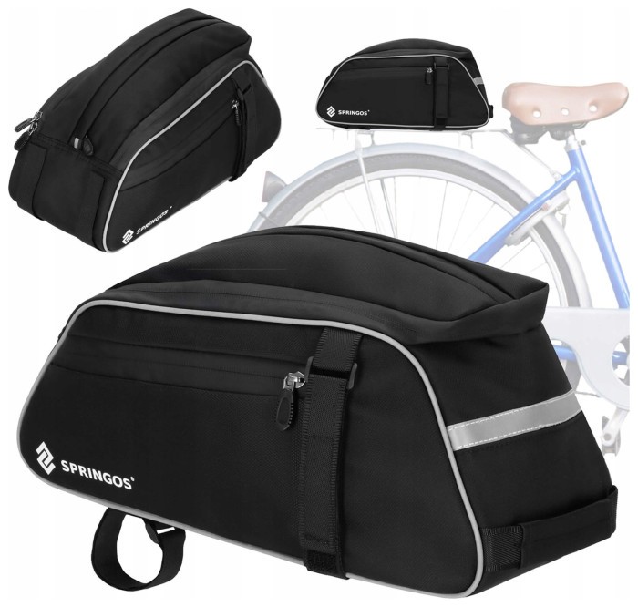 Сумка велосипедная Springos для багажника BA0092 Black