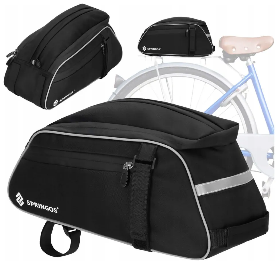 Сумка велосипедна Springos для багажника BA0092 Black (LFBA0092)
