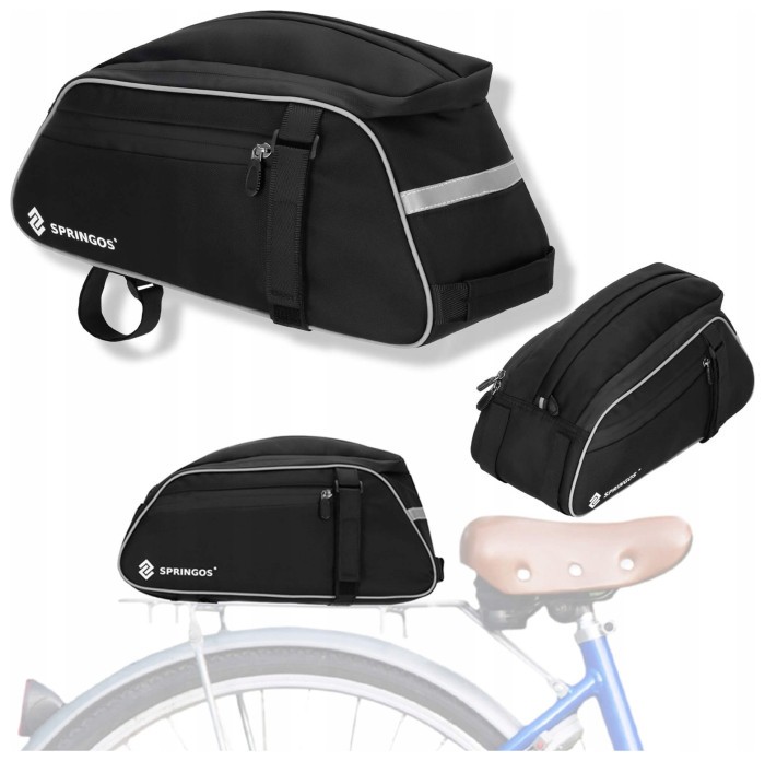Сумка велосипедная Springos для багажника BA0092 Black