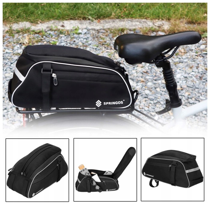 Сумка велосипедная Springos для багажника BA0092 Black