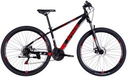 Велосипед AL 29" SPACE MERCURY DD FR рама-16" чорно-червоний 2025 Велосипед AL 29" SPACE MERCURY DD FR рама-16" чорно-червоний 2025