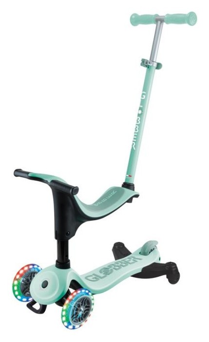 Самокат GLOBBER серії GO UP SPORTY 360 м"ятно-фісташковий, до 20/50кг 1+, колеса з підсв.