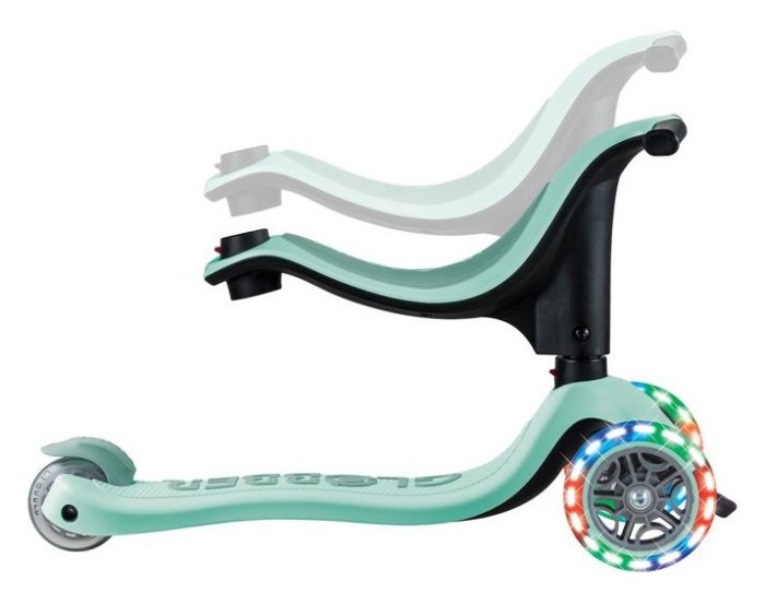 Самокат GLOBBER серії GO UP SPORTY 360 м"ятно-фісташковий, до 20/50кг 1+, колеса з підсв.